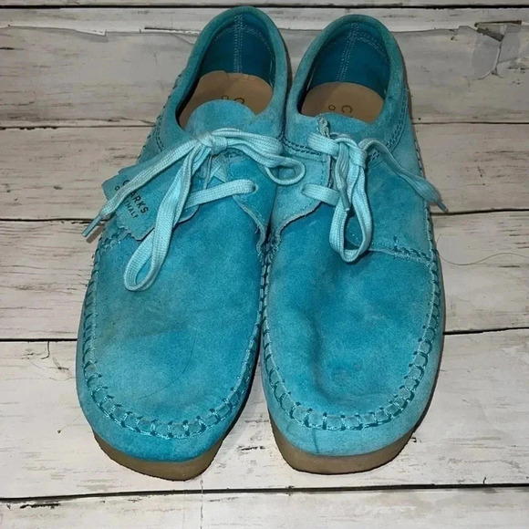Clarks Originals Weaver Shoe Aqua Men’s 8 - Picture 2 of 6